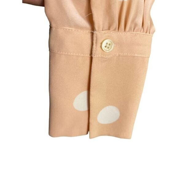 LOFT Dotted‎ Split Neck Blouse Size XS NWOT - Picture 4 of 7